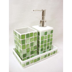 JUEGO BAÑO 3 VASO MOSAICO...