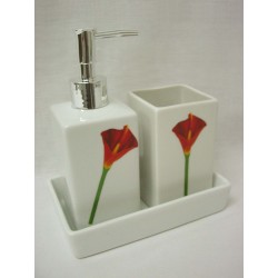 JUEGO BAÑO 3 VASO PORCELANA...