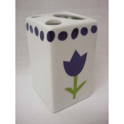 VASO CEPILLOS TULIPAN AZUL...