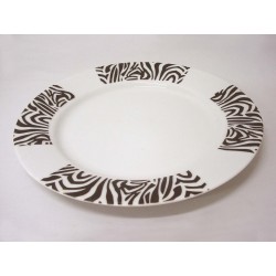 BAJOPLATO REDONDO CEBRA NEGRO