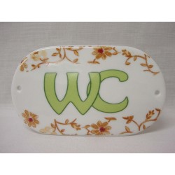 PLACA OVALADA BAÑO TRAMA...
