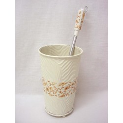 ESCOBILLERO FORJA TRAMA MARRON