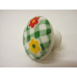 POMO PORCELANA GRANDE FLOR...