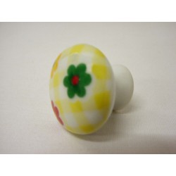 POMO PORCELANA GRANDE FLOR...