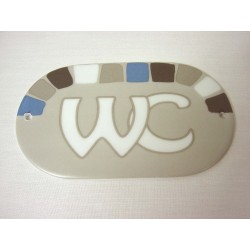 PLACA OVALADA BAÑO CUADROS...