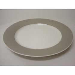 BAJOPLATO REDONDO LISO GRIS...