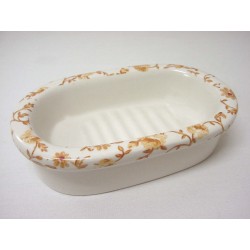 JABONERA CERAMICA TRAMA MARRON