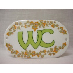 PLACA OVALADA BAÑO HIEDRA...