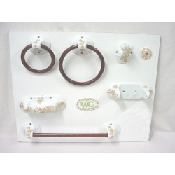 JUEGO 7 PIEZAS BAÑO HIEDRA...