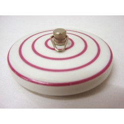 TAPON PORCELANA CIRCULOS ROSA