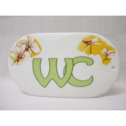 PLACA OVALADA BAÑO ORQUIDEA...