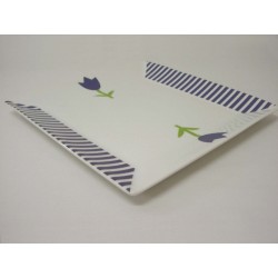 PLATO LLANO CUADRADO RAYAS...