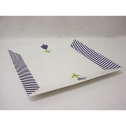 BANDEJA CUADRADA RAYAS...