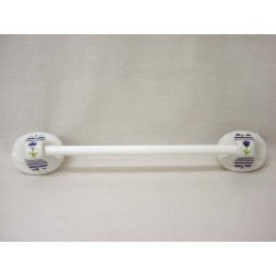 TOALLERO BARRA BLANCO RAYAS...