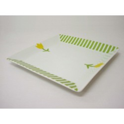 PLATO LLANO CUADRADO RAYAS...