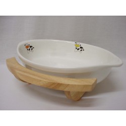 FUENTE BASE MADERA OVALADA...