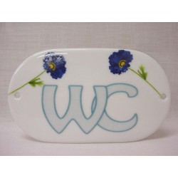 PLACA OVALADA BAÑO AMAPOLA...