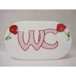 PLACA OVALADA BAÑO AMAPOLA...