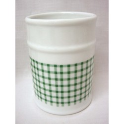 VASO BAÑO REDONDO VICHY VERDE
