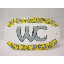 PLACA OVALADA BAÑO RAMAS...