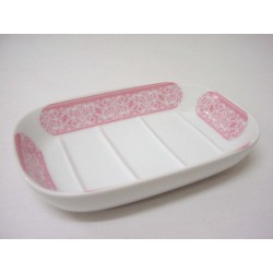 JABONERA OVALADA TOALLA ROSA