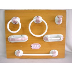 JUEGO 7 PIEZAS BAÑO TOALLA...