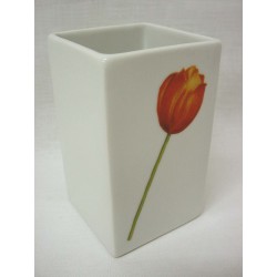 VASO BAÑO MING TULIPAN ROJO