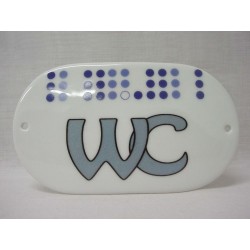 PLACA OVALADA BAÑO POMPAS...