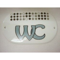 PLACA OVALADA BAÑO POMPAS...