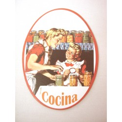 PLACA MADERA OVAL COCINA...