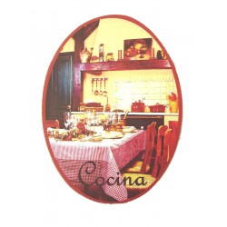 PLACA MADERA OVAL COCINA...