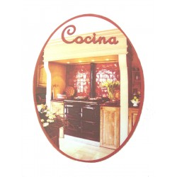 PLACA MADERA OVAL COCINA...