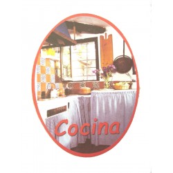 PLACA MADERA OVAL COCINA...