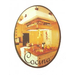 PLACA MADERA OVAL COCINA ISLA