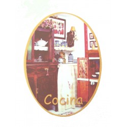 PLACA MADERA OVAL COCINA...