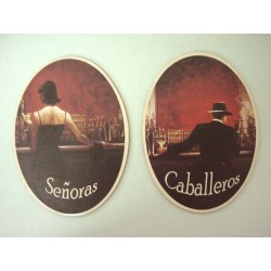 JUEGO 2 PLACAS BAÑO BAR...
