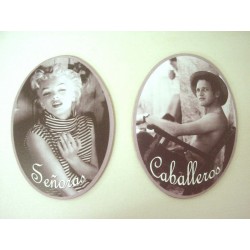 JUEGO 2 PLACAS BAÑO MARILYN...