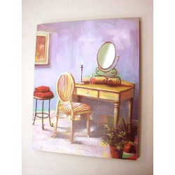 CUADRO TABLA BAÑO AZUL AÑIL...