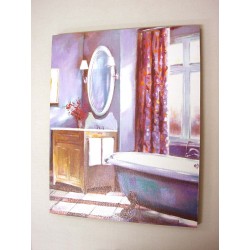 CUADRO TABLA BAÑO AZUL AÑIL...