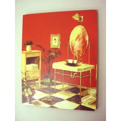 CUADRO TABLA BAÑO ROJO...