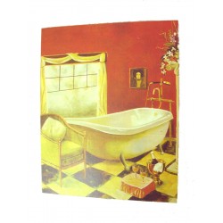 CUADRO TABLA BAÑO ROJO...