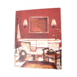CUADRO TABLA BAÑO ROJO...
