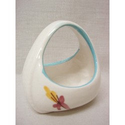 CESTA CERAMICA BLANCA AZUL...