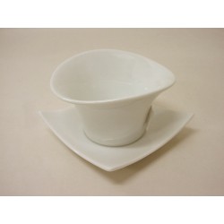 SALSERA PLATO PORCELANA BLANCO