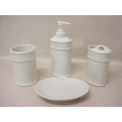 JUEGO BAÑO 4 PIEZAS ESTRIAS...