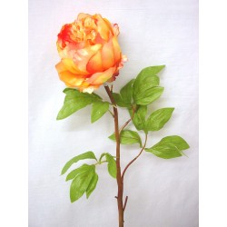 FLOR INDIVIDUAL PEONIA NARANJA