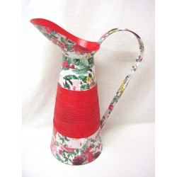 JARRA DECOPATCH ROJA FLORES...