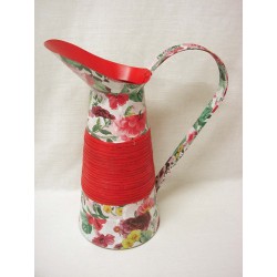 JARRA DECOPATCH ROJA FLORES...