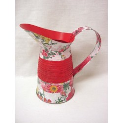 JARRA DECOPATCH ROJA FLORES...