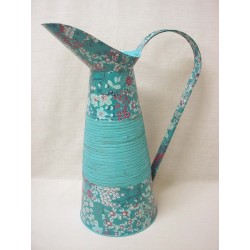 JARRA DECOPATCH AZUL FLORES...